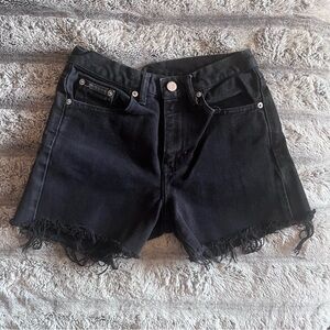 Black Calvin Klein jean shorts, size 1